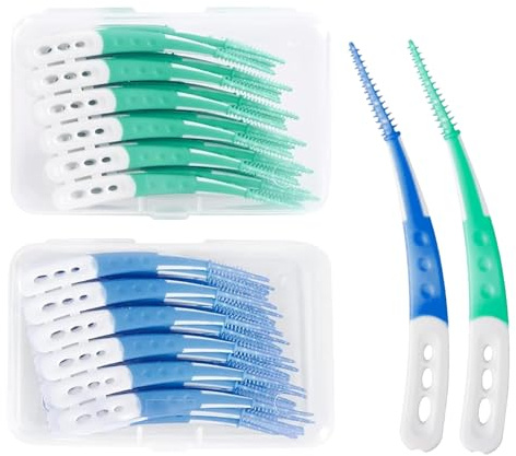 Junhonze 120 Pezzi Scovolini Dentali - Pulisci Denti - Spazzola Dentale Portatile Con Coperchio, Ideali Per Pulire Le Zone Difficili Da Raggiungere Dei Denti,E Sono Comodi Da Portare Con Sé