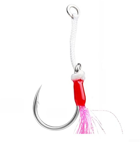 Luminous Wire Jig Hooks 5pcs For Deep Sea Fishing(1/0#5)