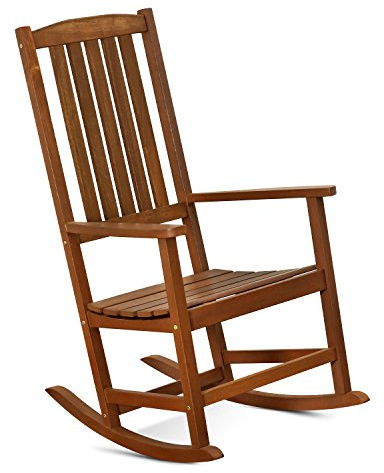Furinno Tioman Hardwood Rocking Chair in Teak Oil, Natural