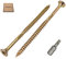 SKIR'CO (20 Stück) Universal Verzinkter Stahl 5,0 x 120 mm Gelb Holzschrauben Senkkopf Torx Kopf Typ 17 Spanplattenschrauben (20, 5,0 x 120 mm)
