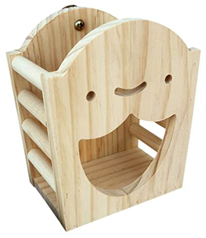 heno Madera,Comedero heno Innovador con diseño Escalera para Conejos, Conejillos Indias, Chinchillas - Dispensador heno para Chinchilla, hámster, Conejillo