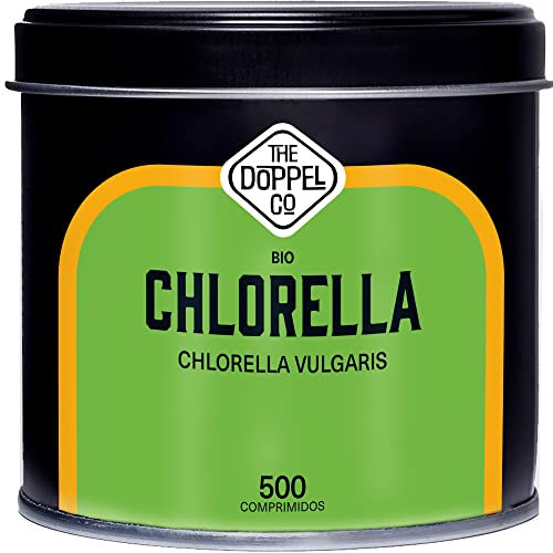 Reine Bio Chlorella - 500 Tabletten - 1500 mg pro Dosis - Gebrochene Zellwand - Appetitzügler und Gegen Unruhe - Sättigungseffekt - Detox - Veganes Bio Protein - Plastikfrei