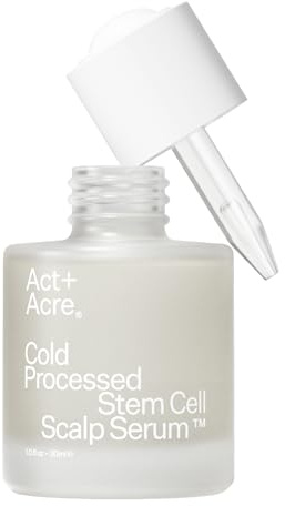 Act+ Acre Cold Processed Stem Cell Scalp Serum - Promotes Thicker and Fuller-Looking Hair - Soothes and Hydrates the Scalp - Sulphate and Paraben Free - Aloe Vera for Improved Scalp Health - 1 fl oz.