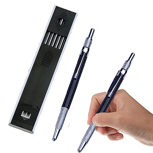 WYRGQIQN 1 Pezzi matita meccanica con 12 Ricariche di Mine, matita infinita, matite da disegno, mechanical pencil per Artista Studenti Bambino Disegno Scrittura Schizzi