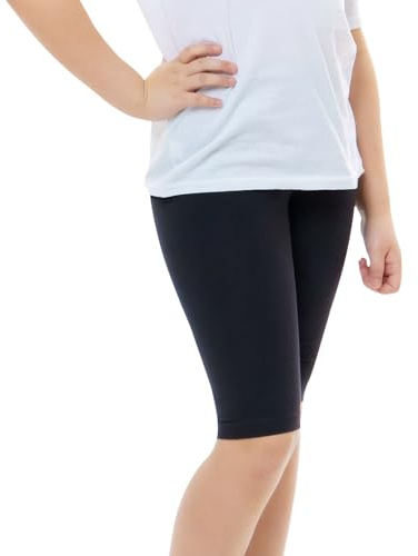 Geyuwoz Leggings Cortos Pantalón Niña Pantalones Cortos de Ciclismo Verano Mallas Cortas de Leggings Shorts Algodón Transpirables Shorts para Danza Ejercicio Ballet Running Pack de 1 BL-146_152