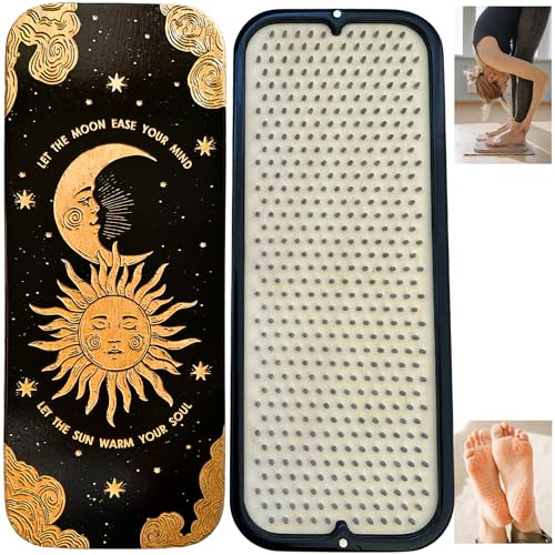 TENGRY Sadhu Board, Specially Crafted Aluminum Nails, Light Nail Board, 0.31 IN (8 mm), Beginners, Hexagon, Slim Sadhu Wood Board for Standing on Nails, Acupuncture Foot Massage, Yoga Gift