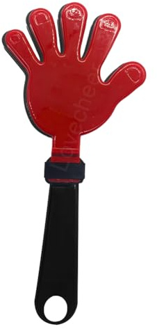 Lovecheer 8PCS Hand Clappers Noisemakers 11 Inch Large Cheer Clappers Black and Red Noise Makers for Basketball Hockey Football Baseball Sports Team Cheerleading