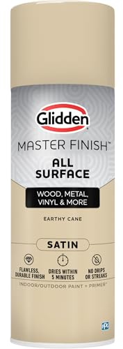 Glidden Master Finish 12 oz. Satin Earthy Cane Interior/Exterior All Surface Spray Paint and Primer