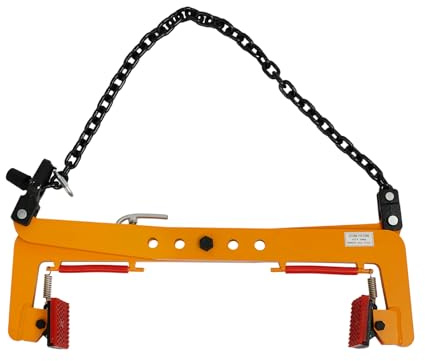 Pinza da 500 kg con apertura regolabile 33 – 70 cm, morsetto di sollevamento verticale per pavimentazione, paranco in pietra con catene per sollevamento e trasporto di legno, pannelli e materiali in