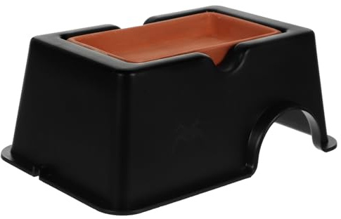 Beaupretty Cueva para Reptiles Grande de Cerámica Diseño de Piel de Reptil, Escondite Húmedo para Serpientes y Geckos, Refugio Decorativo para Terrarios y Acuarios, Accesorio para Hábitat