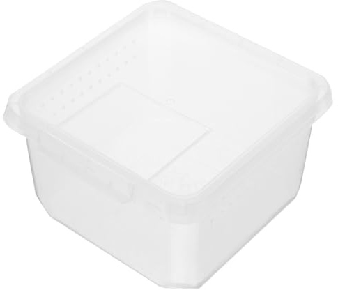 Kichvoe Reptile Feeding Box for Small Pets High Surface Hardness and Easy to Observe Design Plastic Small Enclosure Showing and Breeding