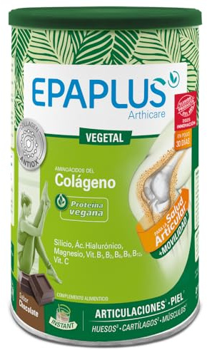 Epaplus Arthicare Colágeno Vegano En Polvo Sabor Chocolate | Con Aminoácidos Del Colágeno, Silicio De Bambú, Ácido Hialurónico, Magnesio Y Vitaminas B Y C | 387 G | 30 Días