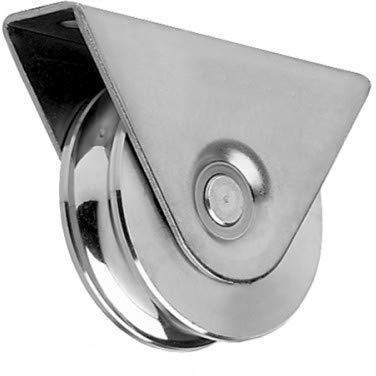 DOJA Industrial | Ruota con Supporto Esterno per Cancello Scorrevole | Misure: 80 x 20 | 1 Pezzo | Ruota per Porta con Scanalatura Singola | V Puleggia Carrucola | Uso Porte di Garage, Cancelli e Case