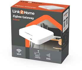 Link2Home Zigbee Smart Gateway Module Hub for WiFi, Compatible with Alexa, Google Assistant, Siri + Includes 1m USB Cable