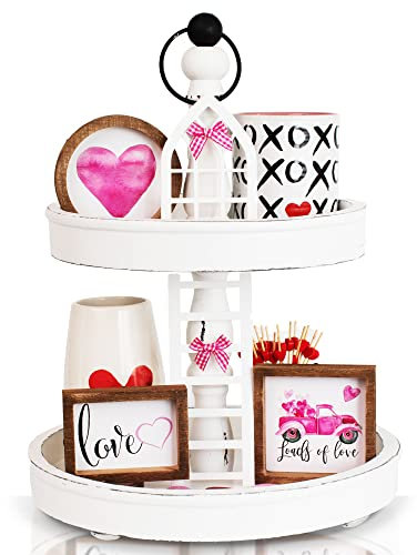 The Ultimate Farmhouse - Set di decorazioni per vassoio a più livelli - Bellissimo set di decorazioni stagionali e autunnali per le festività stagionali e autunnali - Il design perfetto per