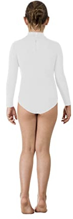 Pegasus Body Danza Collo Alto Lycra Bianco Bambina Made in Italy (9-10 Anni)