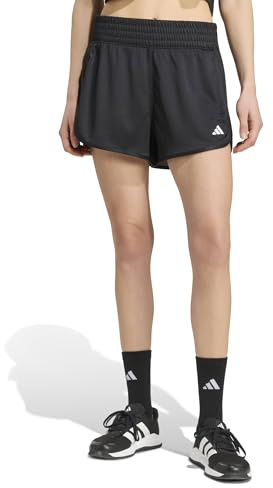 adidas Women's Pacer Essentials Knit High-Rise Shorts, Black, M 3 inch