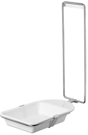1x Abtropfschale für ARNOMED Seifenspender, Tropfschale mit Halterung für 500ml Desinfektionsspender, Auffangschale Weiß für Seifenspender zur Wandbefestigung, Tropfschutz Desinfektionsmittel-Spender