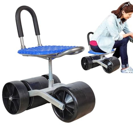 Generisch Gartenhocker Für Gartenarbeit, 360 Grad Drehbar Rollsitz Für Gartenarbeit, Gartenwagen Rollsitz, Gartensitz Fahrbar Mit Verstellbarer Höhe