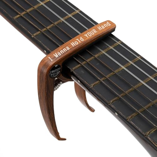 Zysta Capotasto Chitarra Classica Personalizzato Incisione Nome Iniziali in Lega di Zinco Capotasto Metallo Inciso Scritto per Chitarra Acustica Violino Ukulele Mandolino Regalo Chitarrista Musicista