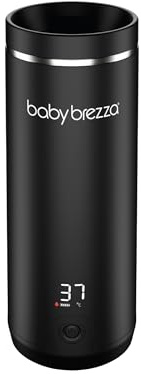 Baby Brezza SuperFast Portable Bottle Warmer - Clinically Proven to Warm Bottles 67% Faster – Rechargeable Warmer for Travel, Breastmilk or Formula - Safe, Even Heating with 4 Temperature Settings