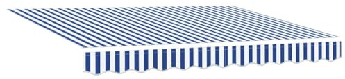 vidaXL Tela de Repuesto para Toldos Azul y Blanco 235 x 195 cm