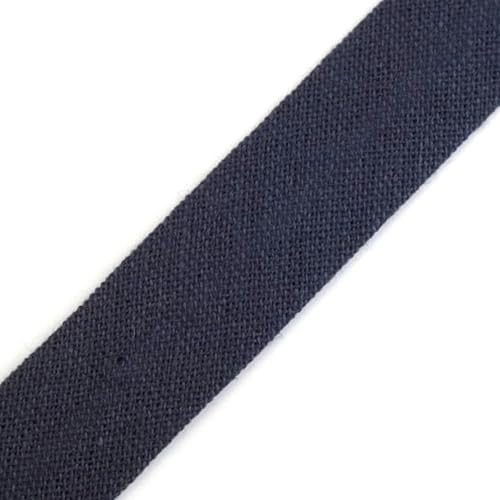 cyclingcolors 1 x Bias Binding Tape Made of 100% Cotton, Width 14 mm, Length 25 m, Edging Tape, Cotton Tape, Bias Binding Ideal for DIY, Grey Black
