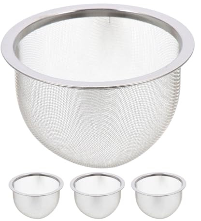 Lurrose Filtre À Thé En Acier Inoxydable Pour Théière Infuseur À Thé Avec Mailles Fines Passoire À Réutilisable Lot De 4 8.50 X 8.50 X 5.00 Cm Pour En Vrac Et Tisane