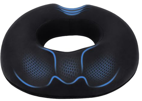 Dcceeo Cojín Hemorroides, Cojin de Asiento para Hemorroides Almohada Viscoelástica Ergonómico Cojín Donut Antiescaras Cojin Silla Oficina Alivia el Dolor del Coxis y del Nervio Ciático