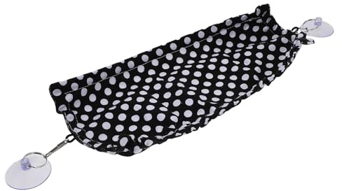 Totority Hamac Suspendu pour Lézards et Hamsters en Tissu Filet Noir, Installation Facile et Séchage Rapide, Balançoire pour Petits Animaux de Compagnie