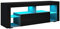 SONNI Mobile Porta TV 140x35x50.5cm, Armadio Moderno per TV, Supporto TV, per Soggiorno o Salotto - Nero