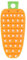 Vegetable Scrubber, Potato Scrubbing Brush Carrot Shape Hanging Vegetable Brush Fruit Brush for Vegetable for Potato(Orange)