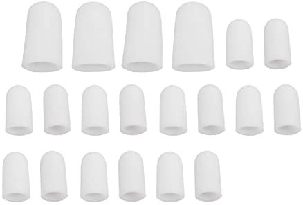 10 Paar Zehenkappen, Silikon-Zehenabstandshalter, Flexibler, Elastischer Zehenschutz, Einstellbare Beschwerden, Linderung, Zehenschutz für Eingewachsene Zehennägel, Hornhaut, Hühneraugen, Einfach zu T