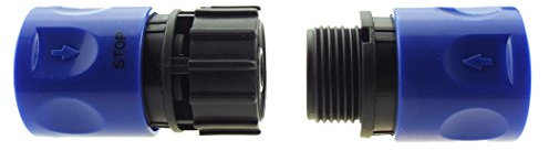 Expanding Hose Replacement End Connectors with Male/Female 3/4 BSP Thread, Universal Click-Lock Garden Watering Hosepipe Connector Set