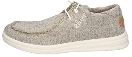 Elwin Shoes Damen NEA Sneaker, beige/Light Brown, 39 EU