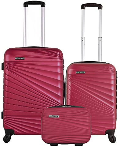 Well Home MOBILIARIO & DECORACIÓN Juego de 3 Maletas Cabina 56cm/Mediana 66cm/Neceser 23cm