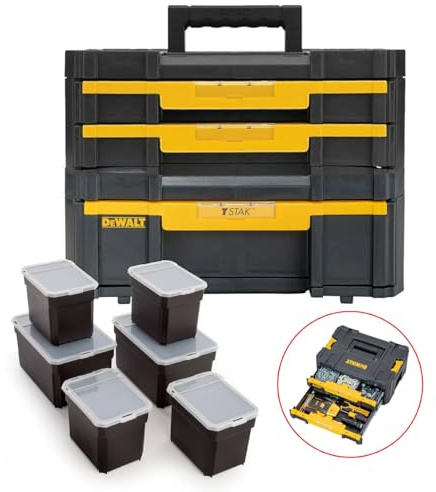 Dewalt DWST1-70706 TStak IV Tool Storage Box with 2 Shallow Drawers 8L Capacity
