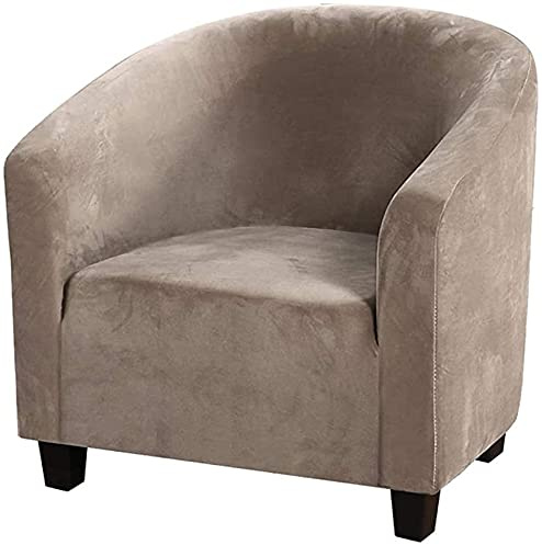Velours Housse de Fauteuil Chesterfield Cabriolet, Housse Ensemble Fauteuil Club 1place de 1 Pièces avec Housse de Coussin, Housse de Canape ​Salon Crapaud Extensible Tub Chair 1Place ( Color : #7 , S
