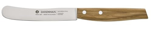 Zassenhaus Tafelmesser, Klingenlänge 11,5 cm, Griff aus Olivenholz, Made in Solingen