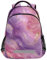 Wzzzsun Marmo Rosa Viola Artistico Zaino Bambini Ragazze Ragazzi Zainetti Scuola con Riflettenti Daypack Borsa da Viaggio per Donna Uomo