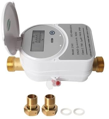 Tuya Zigbee Smart Contatore per acqua ad ultrasuoni, 15/20 mm, misurazione precisa del flusso, compatibile con app Tuya (20 mm)