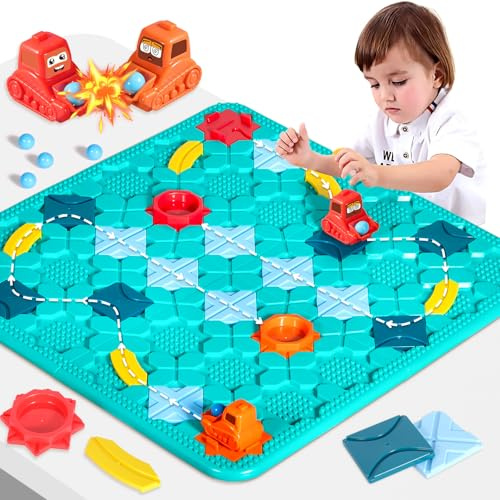 RDDAIPE Logischer Straßenbauer für Kinder, Logische Straßenbau Spiele 57x57cm, Großes Brett Puzzle Logik Strassenbauer Kinderspielzeuge, STEM Labyrinth Brettspiele Geschenke für Kinder,Jungen,Familie