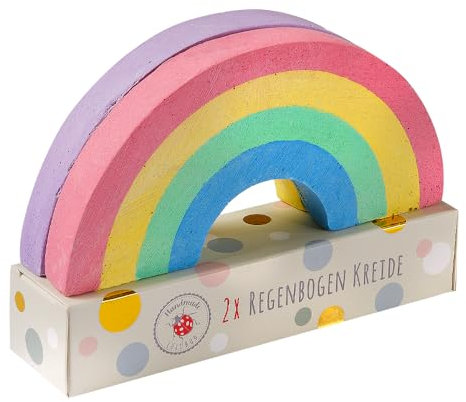 Lulubug Kreide Straßenmalkreide – Regenbogenfarben | Mehrfarbiges Malen & Schreiben für Kinder, auch Draußen | Perfekt als Gehwegkreide für Spiel & Bastelspaß
