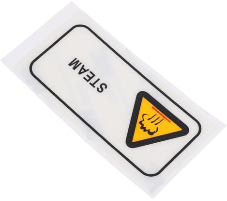 MUCKLILY Panneau D'Avertissement De Vapeur Mini Défroisseur À Vapeur Pour Vêtements Ne Pas Toucher Le Panneau Autocollant Protection Contre Les Débordements Et Les Éclaboussures