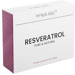 Minus Age Resveratrol hochdosiert – 250mg Trans-Resveratrol – 30 Kapseln – Premium Antioxidans aus Traubenschale – Vegan & laborgeprüft