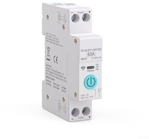 Smart Switch, Per Tuya WiFi DC Smart Switch 63A 12-80V Telecomando Senza Fili Interruttore di Controllo Automatico Per Smart Home Remote Control Interruttori