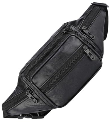 Beavorty Banane pour Homme Multifonction Imperméable, Ceinture Ajustable, Grosse Capacité, Pochettes de Ceinture Pratiques pour Course, Cyclisme et Sport en Plein Air, Matière Solide