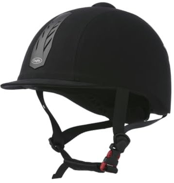 CHOPLIN verstellbarer Reithelm Aero, Grösse 52-54, schwarz, Stirnbelüftung: schwarz
