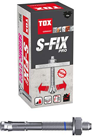 TOX Anclaje para perno S-Fix Pro M16 x 145 x 28 mm, 10 piezas, 04010234