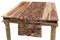 ABAKUHAUS Urwald Tischläufer, Tropical Palm Laub, Esszimmer Küche Rechteckiger Dekorativer Tischläufer, 40 x 225 cm, Braun Orange